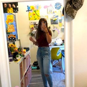 High rise American eagle jeans